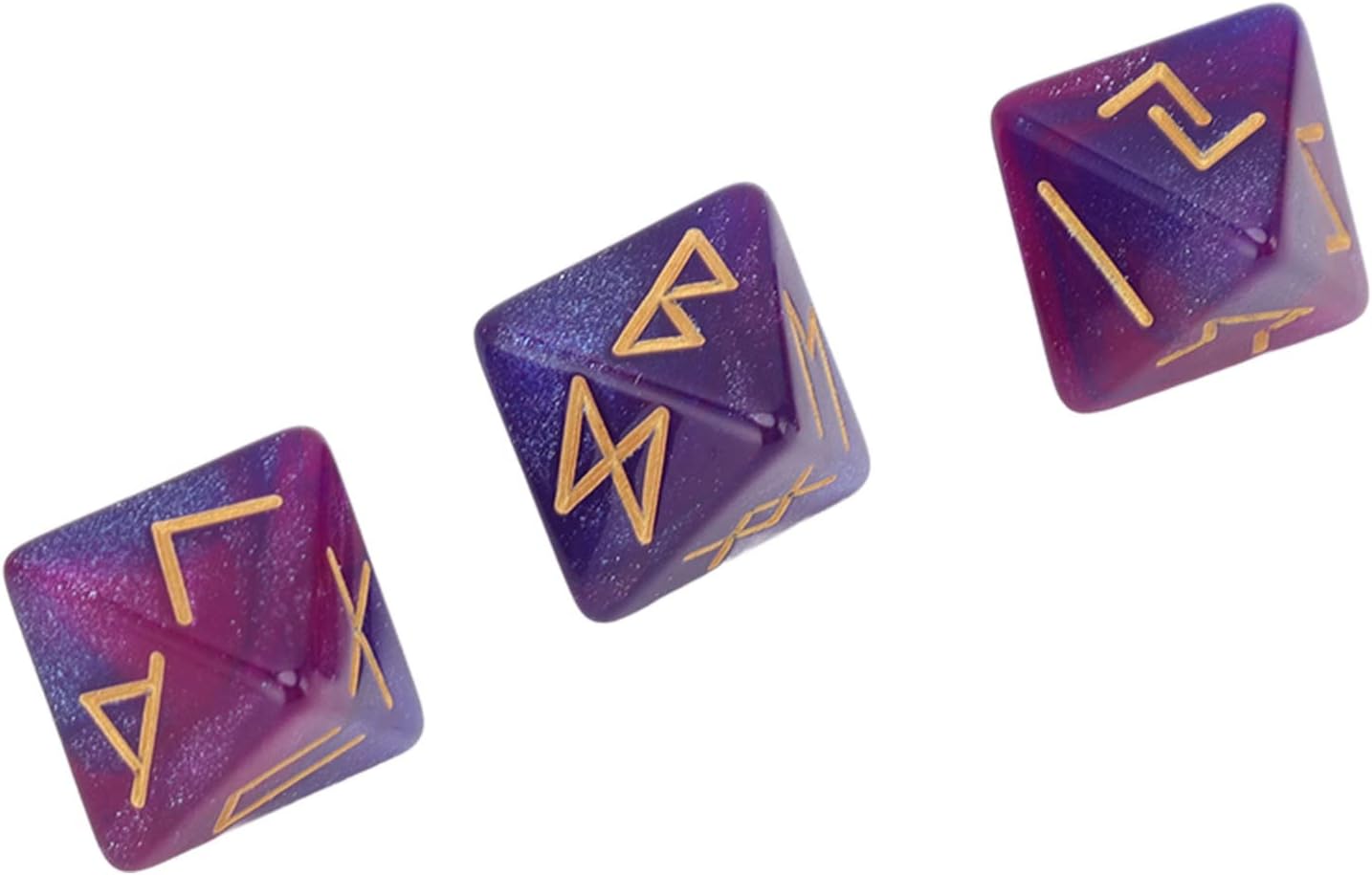 Rune Dice ~ 8 Sided (Purple Blue)