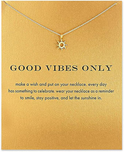 Good Vibes Only ~ sun necklace