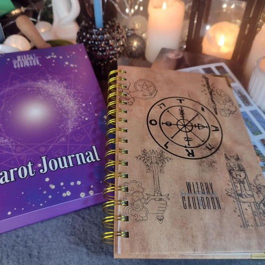 Witchy Cauldron Tarot Journal Spiral Notebook, Includes 3 Sets of Tarot Stickers, The Easy Way to Learn Tarot Practice